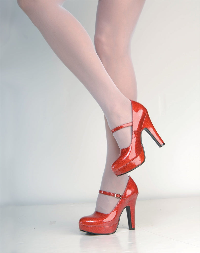Sparkling Red -  Mary Jane Platform Shoes