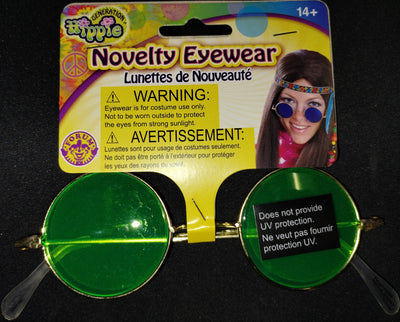 70's Round Hippie Glasses - Costume Accessory