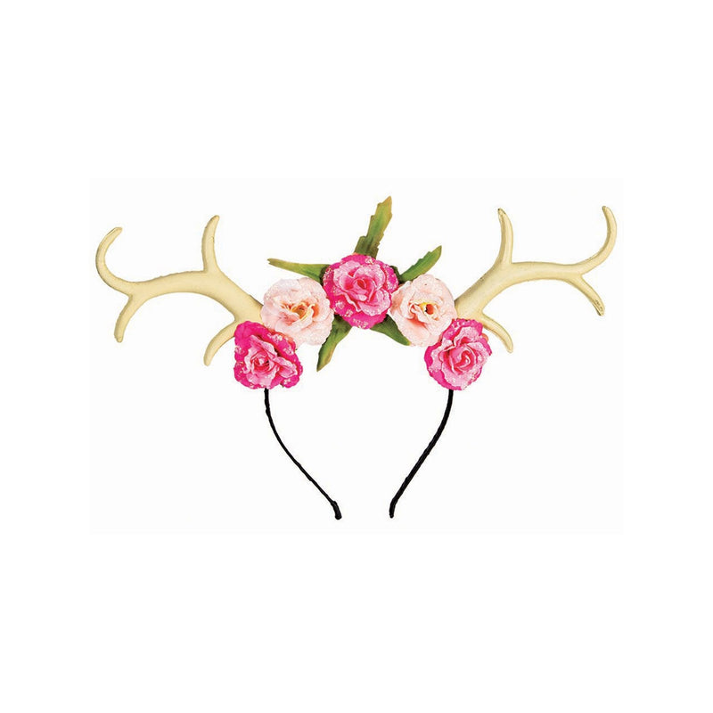 Antlers with Flower Headband - Costume Accessory