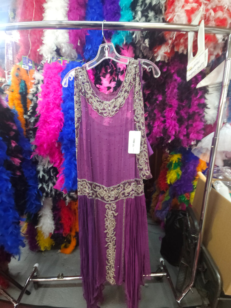 Deluxe Purple Sequin/Beaded Purple Dress - Chicago Costume Company