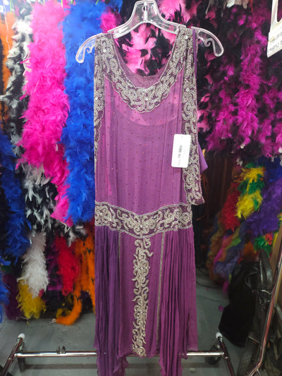 Deluxe Purple Sequin/Beaded Purple Dress - Chicago Costume Company