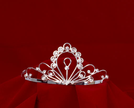 Rhinestone Tiara - Silver
