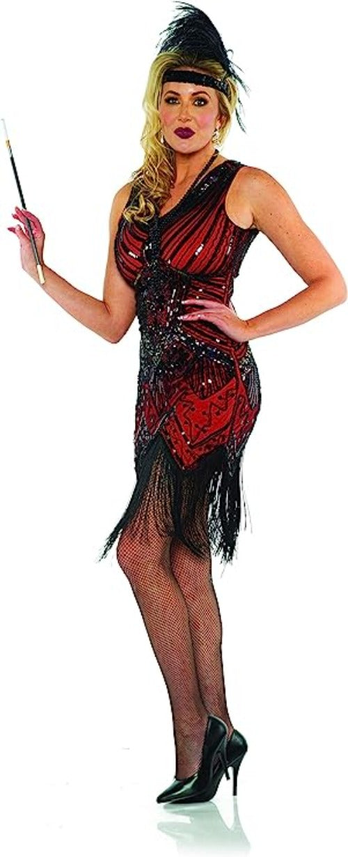 Scarlett- Adult Flapper Dress Women's 1920's Beaded Flapper Costume ...