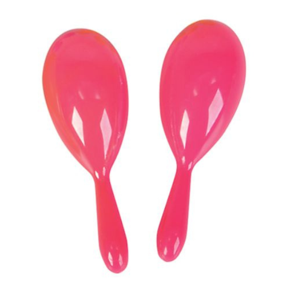 4" Plastic Neon Maraca set of 2