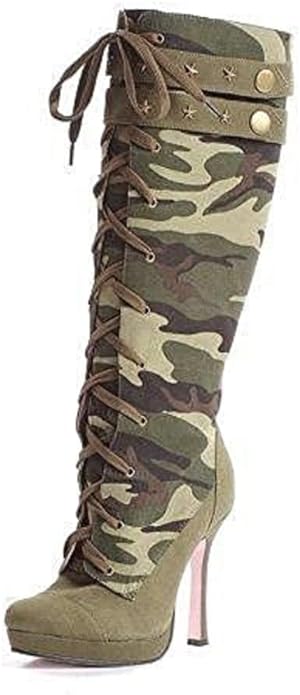 Leg Avenue -Sergeant Camo Adult Boots - Chicago Costume Company