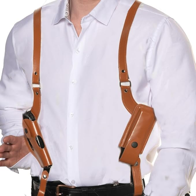 Faux Leather Shoulder Holster - Costume Accessory - Chicago Costume Company