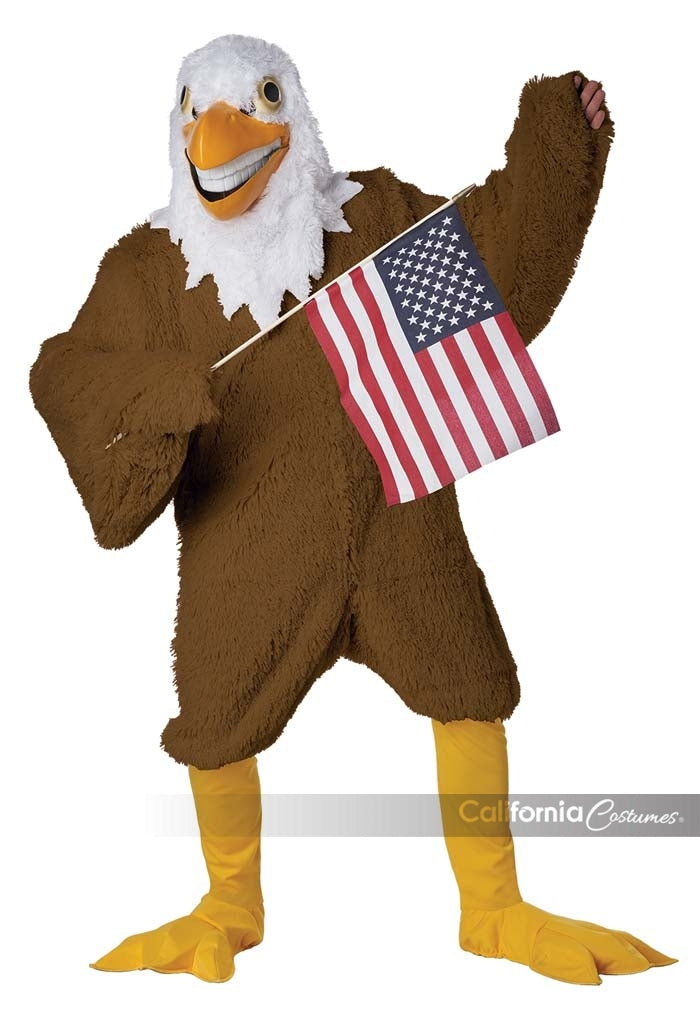 Eagle Maniac Adult Mascot Costume with Movable Jaw - Adult Costume - Chicago Costume Company