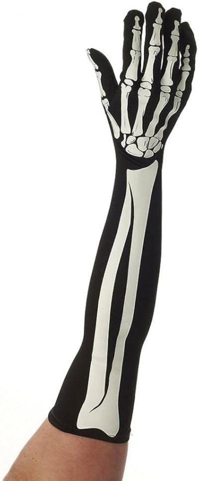 Long Bone Gloves - Costume Accessory