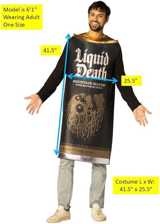 Liquid Death Water Can - Adult Costume