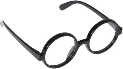 2in Lens Round Black Glasses - Costume Accessory
