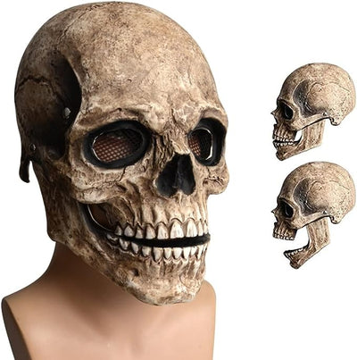 Latex Skull Moving Mouth Mask - Adult Mask