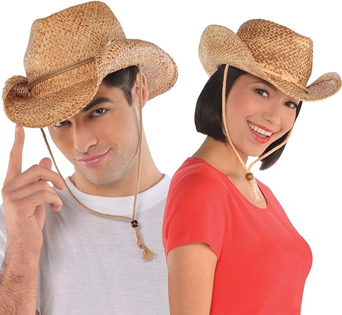 Straw Cowboy Hat - Costume Accessory