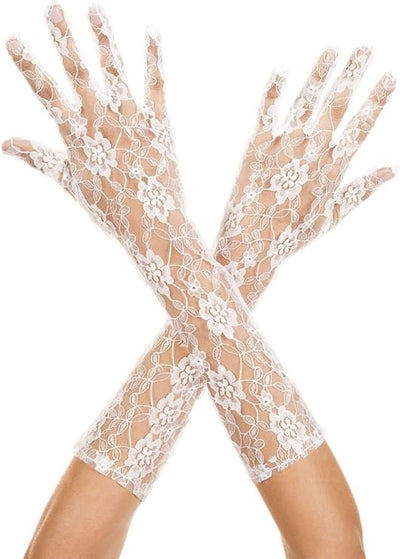 Elbow Length Lace Gloves - Chicago Costume Company