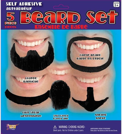 5 Piece Beard Set - Costume Accessory