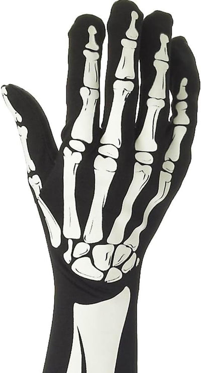 Long Bone Gloves - Costume Accessory