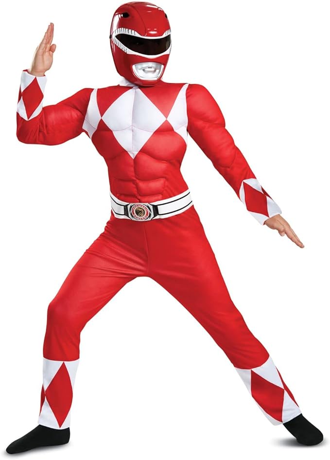 Red Ranger - Deluxe Muscle - Child Costume