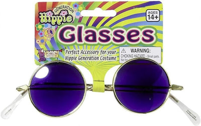 Round Hippie Glasses Costume Accessory