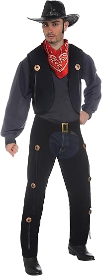 Cowboy Vest and Chaps - Adult Costume Set