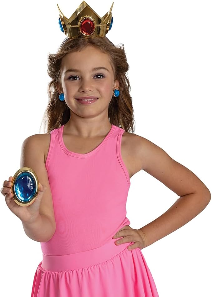Princess Peach Crown Jewels Set - Super Mario Costume Accessory