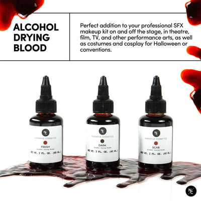 DARK Alcohol Drying Blood - Ultra-Realistic Liquid Bloods that Dry to the Touch