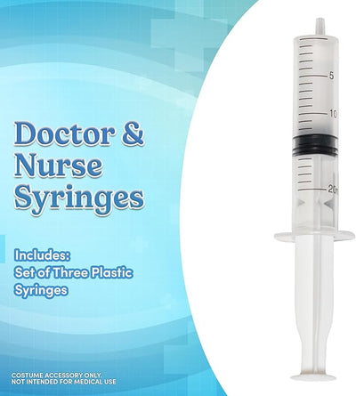 Faux Halloween Plastic Syringes - 3 Pack Prop