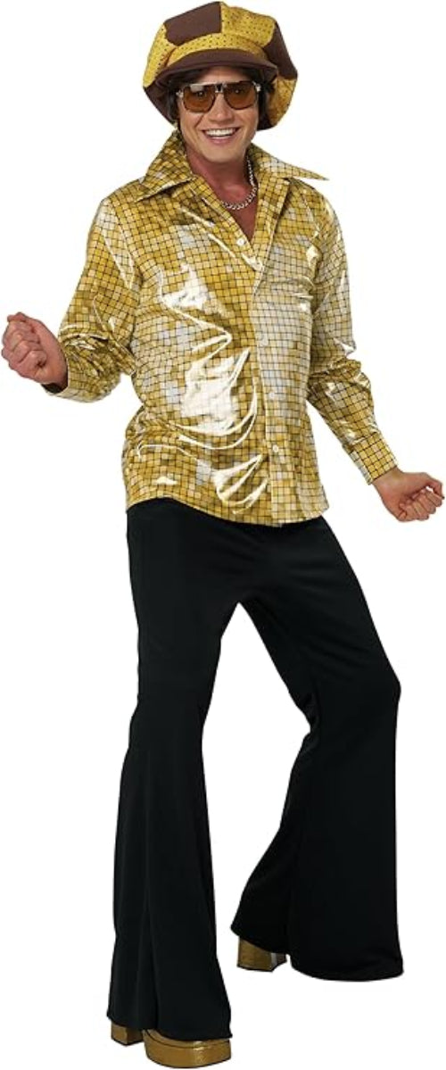 Disco Shirt & Hat Set - Adult Costume