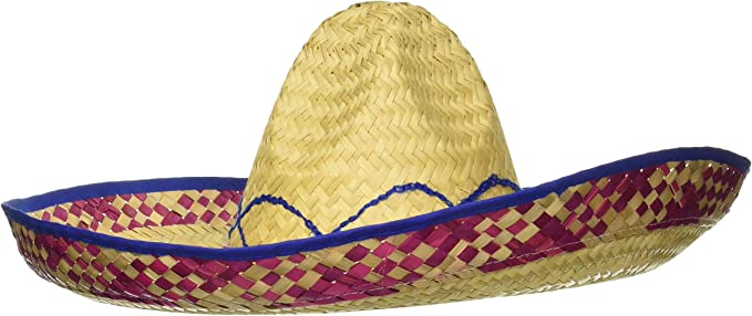 Embroidered Straw Sombrero - Chicago Costume Company