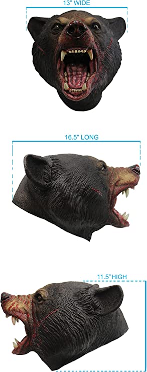 Cocoa Black Bear Mask - Deluxe Adult Latex Mask