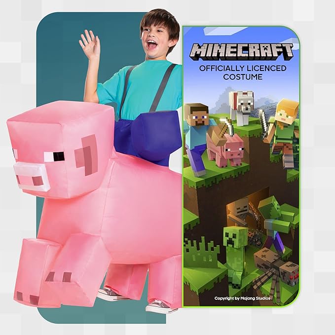 Minecraft Inflatable Pig Ride-On Child Costume