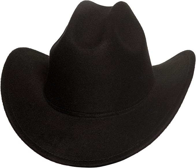 Black Cattleman Cowboy Hat - Adult