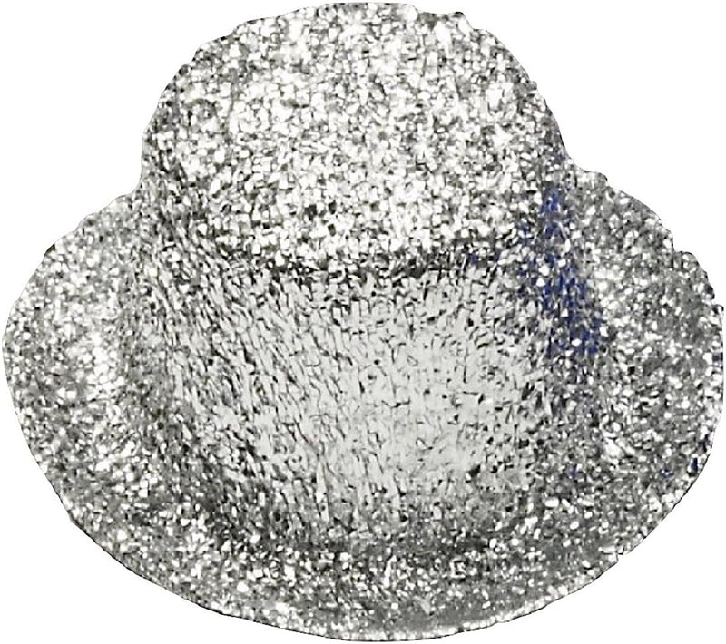 Mini Silver Glitter Hat