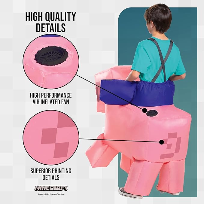 Minecraft Inflatable Pig Ride-On Child Costume