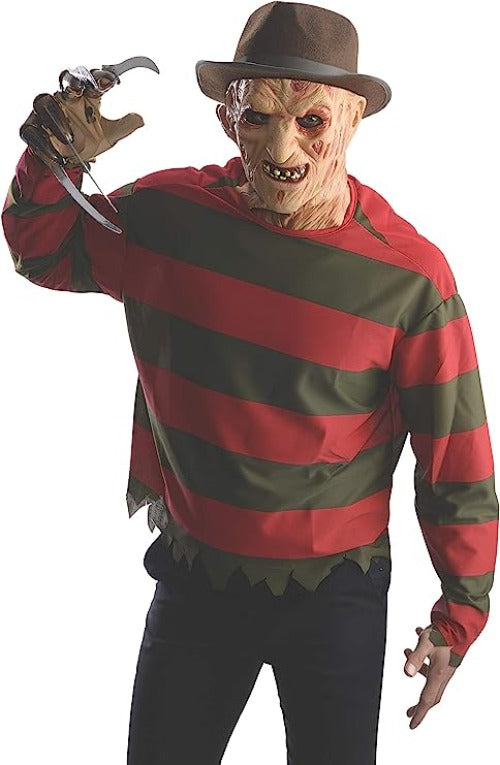 Freddy Krueger Shirt and Mask - Adult Costume