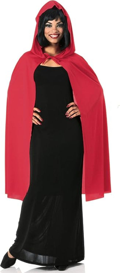 45" Red Hooded Cape