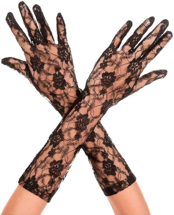Elbow Length Lace Gloves - Chicago Costume Company