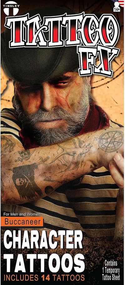 Pirate Buccaneer - Temporary Tattoo Kit - Chicago Costume Company