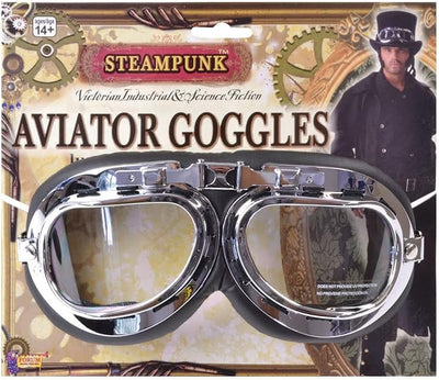 Steampunk Victorian Aviator Goggles - Costume Accessory