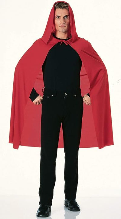 45" Red Hooded Cape
