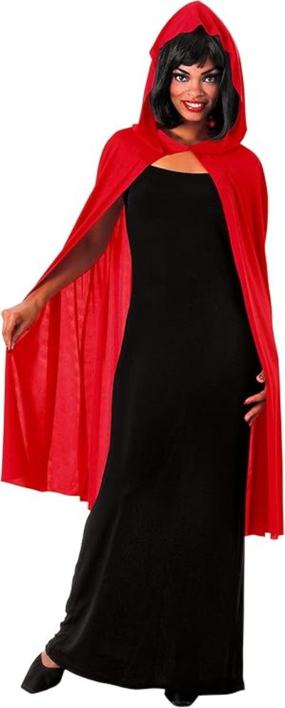 45" Red Hooded Cape