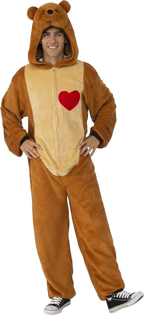 Teddy Bear Hooded Jumpsuit - Comfy-Wear Adult Costume