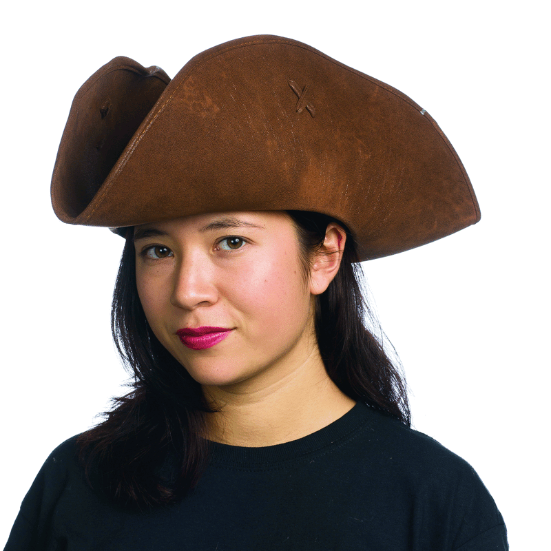 Leatherlike Pirate Hat w/ Adjustable Brim