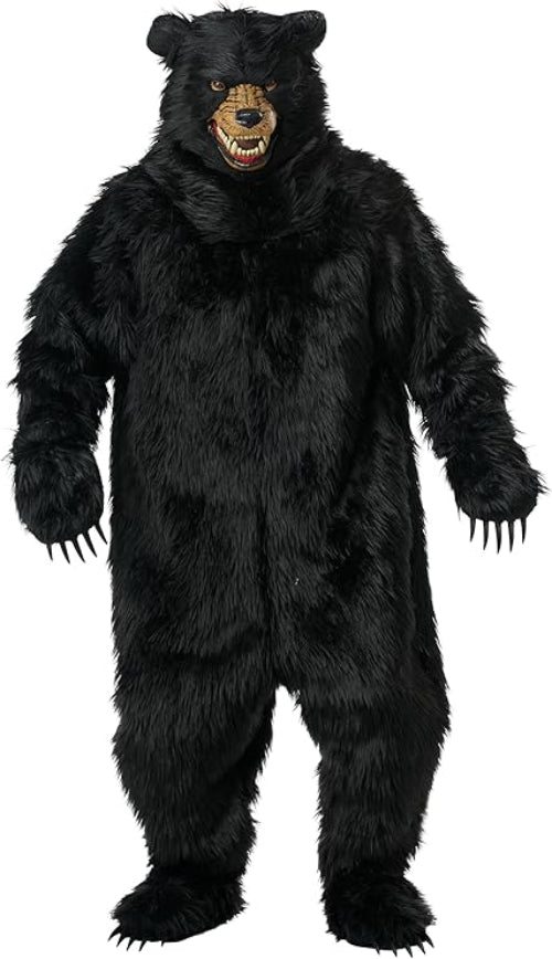 Black Bear Costume With Moveable Jaw Mask