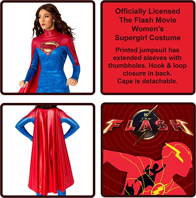 Rubie's Supergirl Child Costume, Small (Size 4-6) - Official DC Comics Dress With Cape & Boot Tops