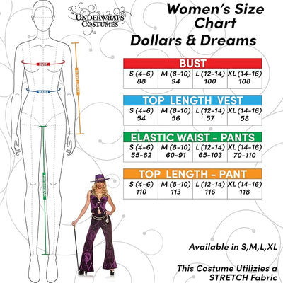 Dollars & Dreams Women's Adult Pimp Costume