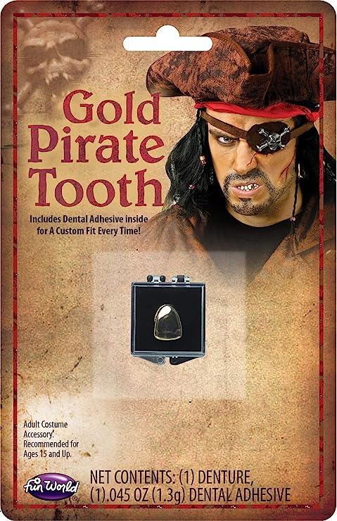 Gold Pirate Tooth - Adult Accessory