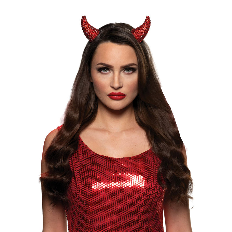 Rhinestone Devil Horns - Clip-on Accessory