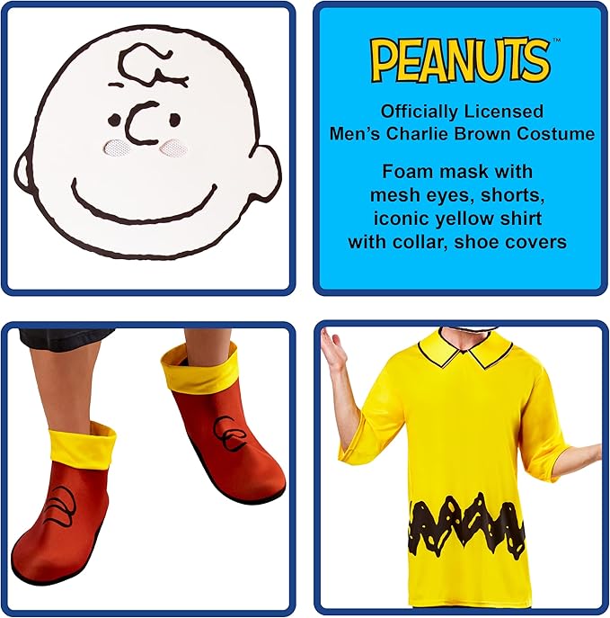 Peanuts Charlie Brown Men's Costume X-Large