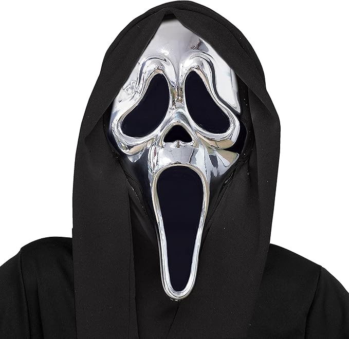 Chrome Ghost Face - Adult Mask