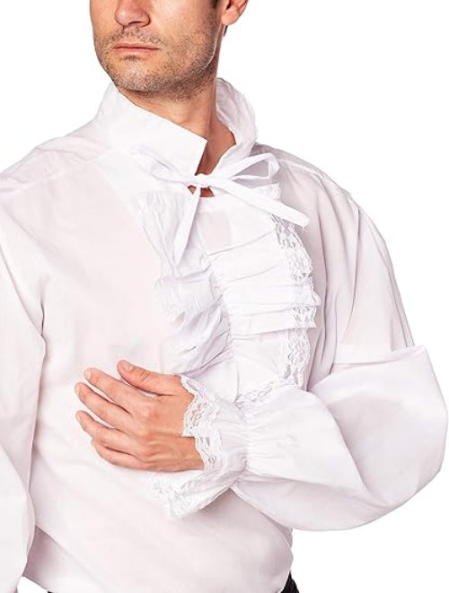 Mens Ruffled Colonial Shirt - Adult Costume