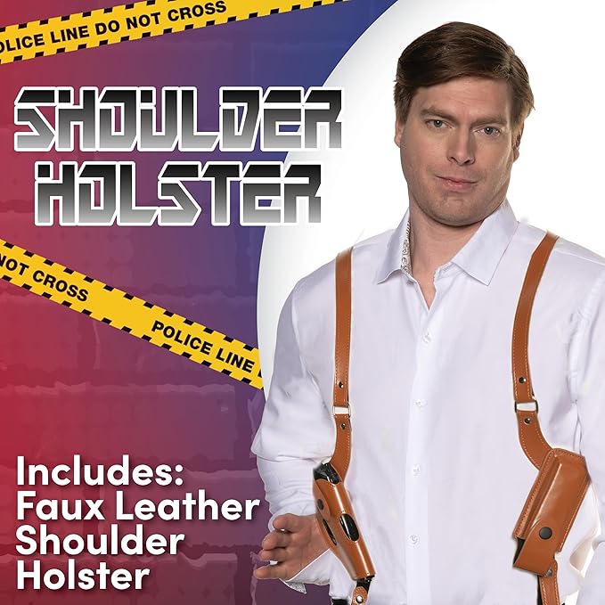 Faux Leather Shoulder Holster - Costume Accessory - Chicago Costume Company